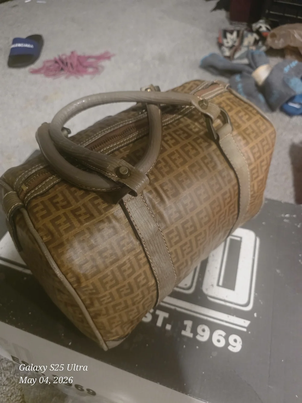 Fendi Brown Monogram Duffel Bag